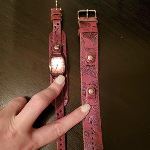 Women's Fossil Watch w/ 2 Leather Bands